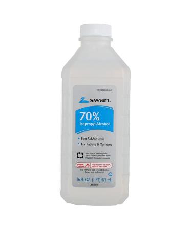 Swan Isopropyl Alcohol 70% 16 oz - Disinfectant for Home and Medical Use - Buy Online on GoSupps.com