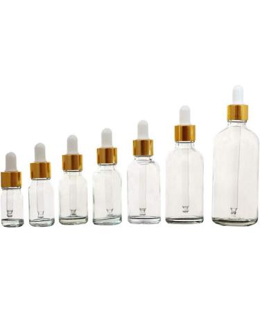 4PCS Empty Clear Refill Essential Oil Glass Vial Dropper Bottle Jars with White Rubber Cap Makeup Cosmetic Sample Storage Holder Container Pots for Perfume Aromatherapy(100ml/3.4oz) - Buy Online on GoSupps.com