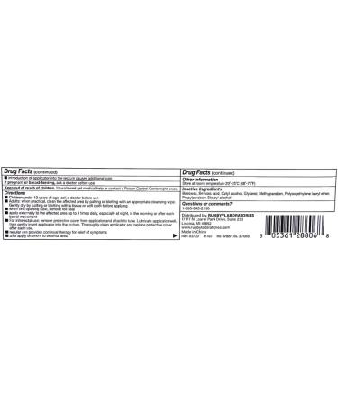 Rugby Hemorrhoidal Ointment with Applicator - 2 Oz (Mineral Oil 14%/Petrolatum 74.9%/Phenylephrine HCl 0.25%) - Buy Online on GoSupps.com