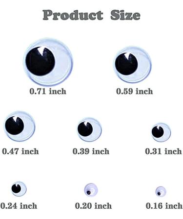 Vivixin 730pcs Self Adhesive Black Wiggle Googly Eyes for Crafts - Large & Small Assorted Sizes Sticker Eyes for DIY Projects - Buy Online on GoSupps.com