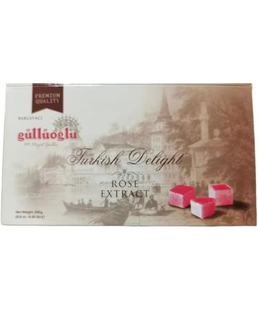 Gulluoglu (Rose) Turkish Delight 250 gr (Pack of 1) daily fresh shipment from Istanbul/Turkey - Buy Online on GoSupps.com
