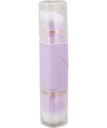 Double Head Retractable Powder Brush Soft Bristles 360 Degree Rotation Portable Makeup Brush for Home (Purple) - Buy Online on GoSupps.com