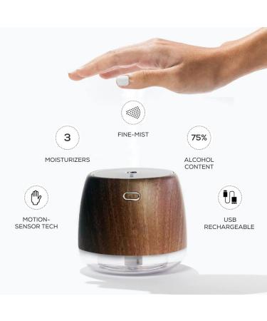 SnappyScreen SNAP Wellness Touchless Mist Hand Sanitizer Device - Woodgrain + Cartridge - Day at the Spa (Cucumber Honey and Sweet Aromatherapies) - Buy Online on GoSupps.com