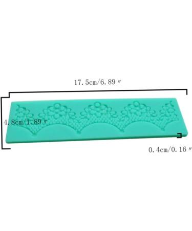 HOMSFOU 4 Pcs Cakesicles Mold De para Gelatinas Silicone Molds Cake Mold Cake Toppers Cake Decorations Fondant Molds DIY Mould Silicone Baking Mold 3D Fringe Lace 17.5X4.8CMx2pcs Greenx2pcs - Buy Online on GoSupps.com