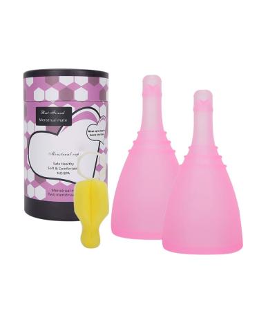 Silicone menstrual cup with a cleaning brush convenient reusable periodica leakage-free safety hygiene mug for women reusable menstrual needs (#3)