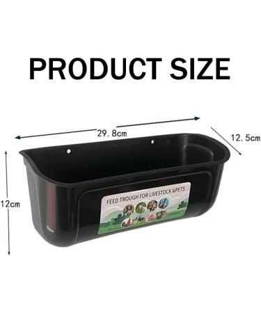 GIISH 2 Pack Chicken Goat Hanging Fence Feeder Black ABS for Deer Duck Dog and Piglets Goose Waterer Trough - Buy Online on GoSupps.com