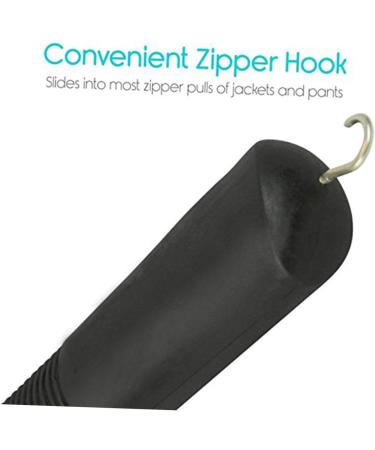 Button Hook Helper 6 Pcs Puller Zipper Helper Pull for Dresses Dressing Hook Button for Clothes Sticky Hooks for Hanging Rope Tab Black 18.4*3.2cm Black - Buy Online on GoSupps.com