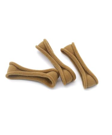 100 Pack Seamless Cotton Elastic Hair Ties for Women - Sand | Ponytail Holders for Thick Hair - No Crease, No Damage, Stretch Hair Accessories - Buy Online on GoSupps.com
