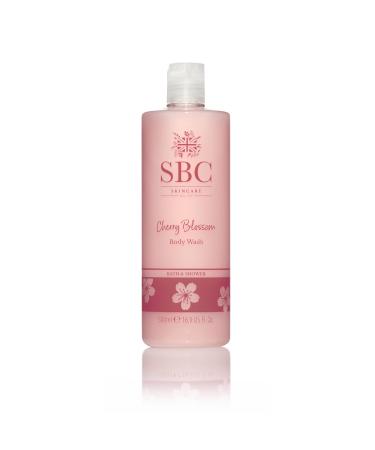 SBC Skincare Cherry Blossom Body Wash 500ml - Delicately Fragranced Pampering Bubble Bath or Shower Gel
