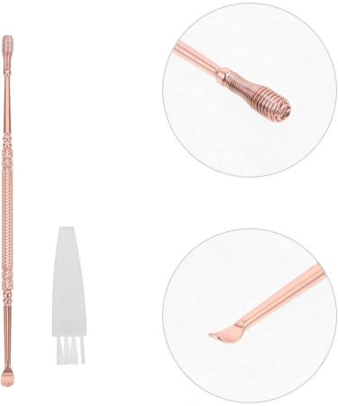 Healeved Spiral Ear Picker - Stainless Steel Ear Spoon & Ear Wax Removal Tool | Rose Gold Screw Back Earring - Ear Cleaner Accessory - Buy Online on GoSupps.com
