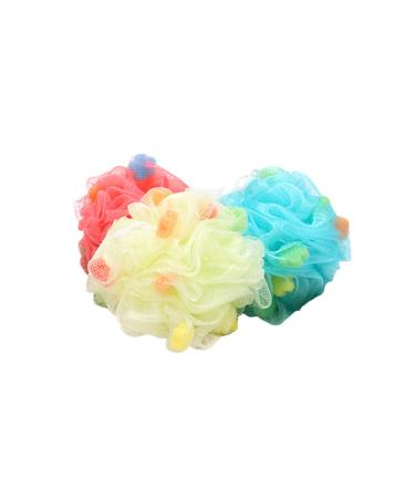 3pcs Body Scrubber Puff Shower Mesh Pouf Shower Loofahs Mesh Bath Sponges Bath Mesh Pouf Shower Ball