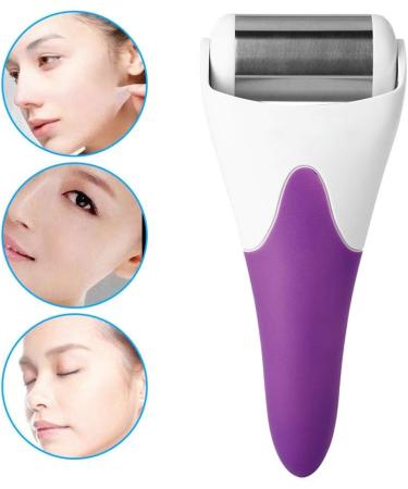 Facial Massager - Portable Stainless Steel Ice Roller for Face & Eye Puffiness Relief (Purple) | Shop Internationally - Buy Online on GoSupps.com