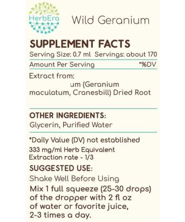 Wild Geranium B120 Alcohol-Free Herbal Extract Tincture - Concentrated Liquid Drops (4 fl oz) | Natural Remedies & Herbal Supplements - Buy Online on GoSupps.com