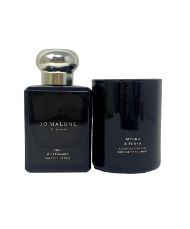Jo Malone London Cologne Intense Essentials Duo - Oud & Bergamot Cologne Intense & Myrrh & Tonka Travel Candle - Buy Online on GoSupps.com