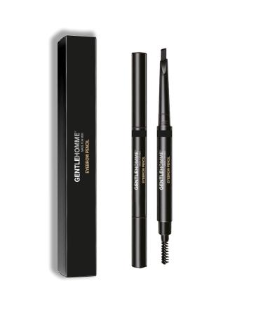 Gentlehomme Mens Eyebrow Pencil Black - Waterproof 2-in-1 Brush & Pencil for Defined & Long-Lasting Brows - Buy Online on GoSupps.com