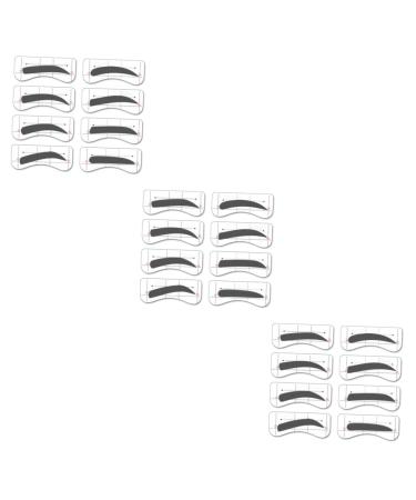 POPETPOP 96 Pairs 8 Eyeshadow Stencil Molds Eyebrow Stamp Eyebrow Sticker Card Eyebrow Powder