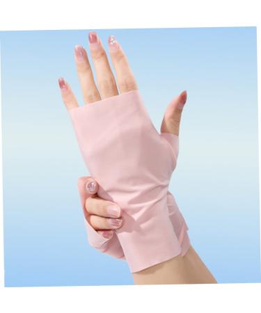 FRCOLOR 1 Pair Ice Silk Nail Gloves Nail Art Fingerless Gloves Fingerless Protection Gloves Uv Ray Fingerless Glove Nails Gel Uv Protection Gloves for Nail Miss Nylon Skin Friendly Dryer - Buy Online on GoSupps.com