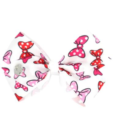 6pc Girls Hair Bows Set with Heart Emblem - Pack of 5 Large Bows - Buy Online on GoSupps.com