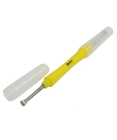 Qtqgoitem Yellow Plastic Handle Metal Double End Ear Wax Cleaner Tool (Model: 822 d13 78e e85 d82)