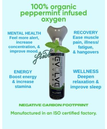 Flavored: 10L Pure Oxygen Canister | Flavored and Infused with Organic Peppermint. 99.7% Supplemental Oxygen Can | Patented Compact Compression Technology | Enhances Concentration Performance Energy & Recovery | Ideal for Sports Study & Travel | 3 Pack |  - Buy Online on GoSupps.com