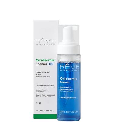 Oxidermic Foamer G5 Anti-imperfections face dermo-cleanser foam Glycolic Acid Niacinamide Salix alba bark extract and Opuntia Ficus-indica