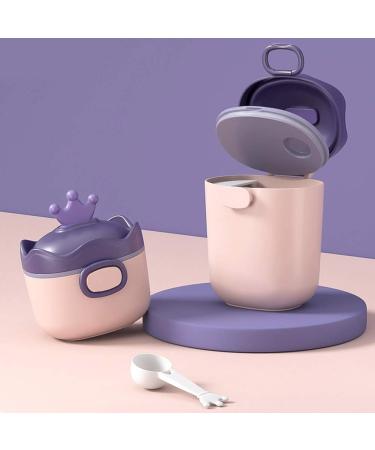 Fiacvrs Baby Milk Powder Dispenser with Spoon - Purple | Detachable & Large Capacity for Easy Feeding - Buy Online on GoSupps.com