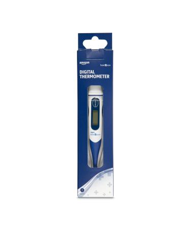 Amazon Basic Care Digital Thermometer Blue