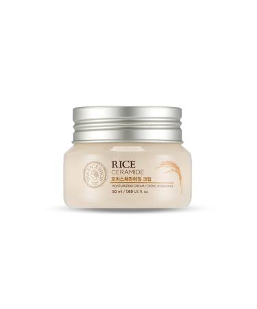 The Face Shop Rice Ceramide Moisturizing Cream | Rich Moisturizer for Long-lasting Smooth Absorbtion without Stickiness | Natural Moisturizer For Whitening & Skin Glowing 1.69 fl oz K-Beauty