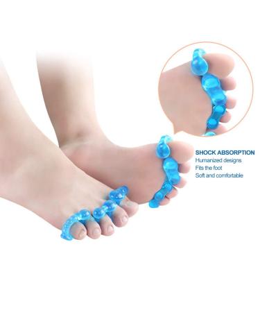 Yosoo Hallux Valgus Corrector - 2 Pairs 5 Holes Toe Separators for Pain Relief | Soft Elastic SEBS Material | Shock Absorption & Foot Stress Relief | International Shipping Available - Buy Online on GoSupps.com