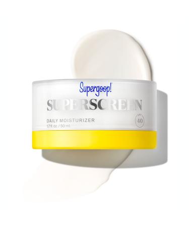 Supergoop! Superscreen - 1.7 fl oz, Pack of 2 - SPF 40 PA+++ Hydrating Daily Moisturizer - Reef-Friendly Sunscreen - Protection from UV Rays + Helps Filter Pollution & Blue Light
