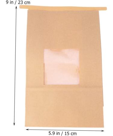 SOLUSTRE 50pcs Self-sealing Kraft Paper Stand up Bag Food Grade Kraft Paper Self Sealing Food Bags Choclates Kraft Bags Christmas Chocolates Window Food Bag Open The Window Chocolate Coins - Buy Online on GoSupps.com