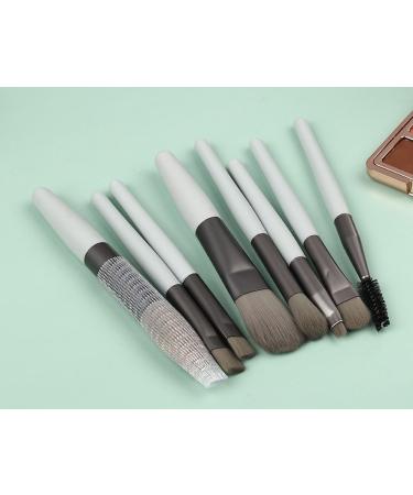 8 Pieces Travel Makeup Brushes with Bag Set Mini Makeup Brushes for Face Foundation Blush Eyeshadow (Gray) - Buy Online on GoSupps.com