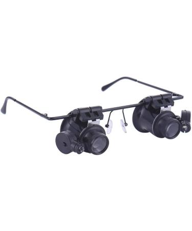 20X Headband Glasses Magnifier with LED Light for Watchmaker Jewelry Optical Lens Magnifying Glasses Double Eyes Glass Loupe Magnifying - Buy Online on GoSupps.com