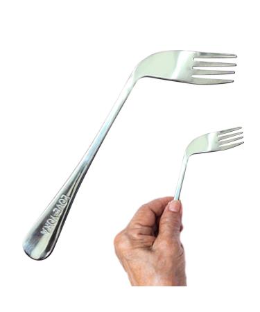 Old Man Elbow Spoon - -Feeding Spoon Fork Curved | Convenient and Safe Elder Feeding Nursing Utensil for Seniors and Elderly Huaisheng Left Hand - Fork