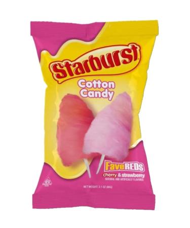 SUPPLIIONLINE Starburst Cotton Candy Cotton Floss Candy Irresistible Sweetness in Every Bite Sweet Candies for Kids & Adult Soft Vegan Candy Perfect For Birthday & Celebration Floss 88g Pack