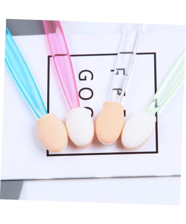 PLAFOPE 50pcs Two-color Eyeshadow Brush Applicator Makeup Brush Oval Makeup Brushes White Plastic Handle - Buy Online on GoSupps.com