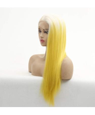 BGHJUE N Yellow Long Straight Synthetic Wig - 50% Human Hair Heat Resistant Soft & Smooth Wigs for Women - Buy Online on GoSupps.com