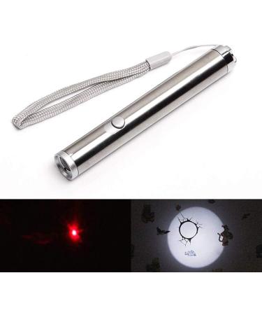 Danigrefinb Portable 2 in 1 LED Infrared Flashlight Interactive Pet Cat Teaser Pointer Pen for Cats Pets - Buy Online on GoSupps.com