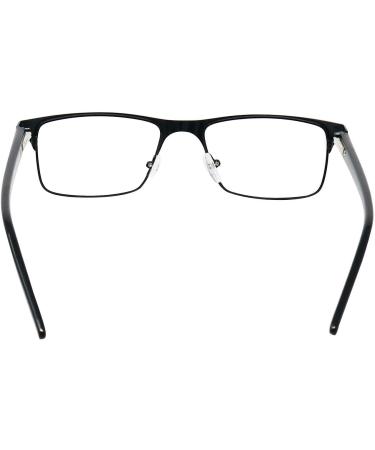Mini Metal Blue Light Blocking Reading Glasses - Stainless Steel Frame (Black) | Anti Blue Light Filter | 1.5 Dioptres - Unisex - Buy Online on GoSupps.com