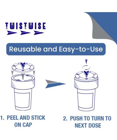 Twistwise Once Daily Dosage Tracking Dial - Two Pack for Easy Medication Management | Perfect for International Shipping - Buy Online on GoSupps.com