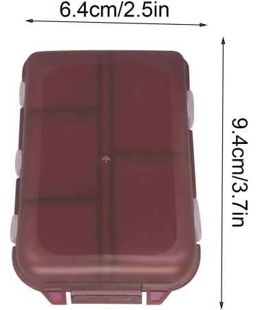 Travel Pill Organizer Box - Foldable Personal Daily Pill Case with 10 Grids Travel Pill Holder for Vitaming Fish Oils Brown - Buy Online on GoSupps.com