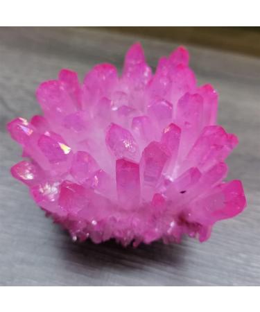 Home Decor 300-400g Electroplated Natural Crystal Cluster Specimen Raw Rock Quartz Flowers Aura Stones Gift Modern House Decor Gifts Natural Crystal Draw yuebang Natural Luster - Buy Online on GoSupps.com