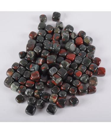 230 g Blooded Japser Tumbled Stone Irregular Polishing Natural Rock Cube Bead ChakraHome Decor Feng Shui Art Specimen Stone Crystal Reiki