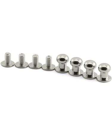 ZRM&E 15PCS 6mm Silver Round Head Button Screw Stud Rivets for Leather Craft DIY Decoration - Buy Online on GoSupps.com