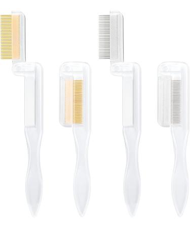 Folding Metal Teeth Eyelash Separator Comb - 2PCS Clear Fine Lash Comb for Eyelash Lift and Brow Waxing - Buy Online on GoSupps.com