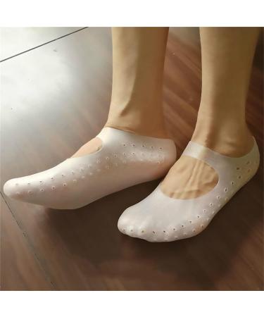InfantLY Bright Silicone Foot Moisturizing Gel Sock - Skin Care Protector for Dry Skin - Non-Slip Massager - White, 1.0 Count - Buy Online on GoSupps.com