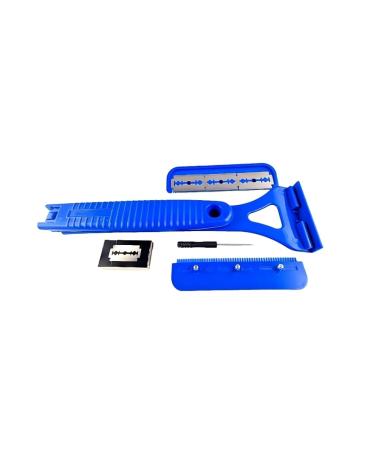 Blades Back Shaver With Long Lever Handle Shaver Body Hair Extension Arm Blue Back Hair Shaving