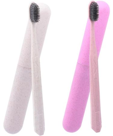 Minkissy 4-Piece Portable Toothbrush Set with Travel Case | Children's Toothbrush & Natural Toothpaste for Gum Care - Ideal for Travel - Buy Online on GoSupps.com