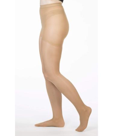 Allegro 8-15 mmHg Essential 83 Sheer Support Compression Pantyhose - Comfortable Women's Compression Hose with Closed Toe Fawn X-Tall