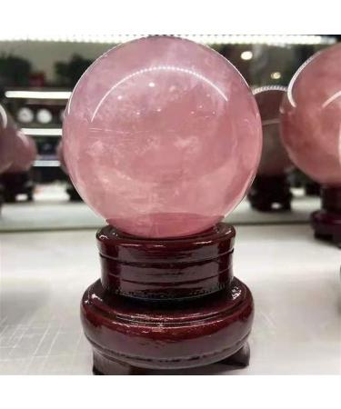 Natural Crystal Rough Gemstone Decoration 9CM Glorious Natural Ball Rose Quartz Spheres Stone for Decoration 1PCMineral Stone Home Goods - Buy Online on GoSupps.com